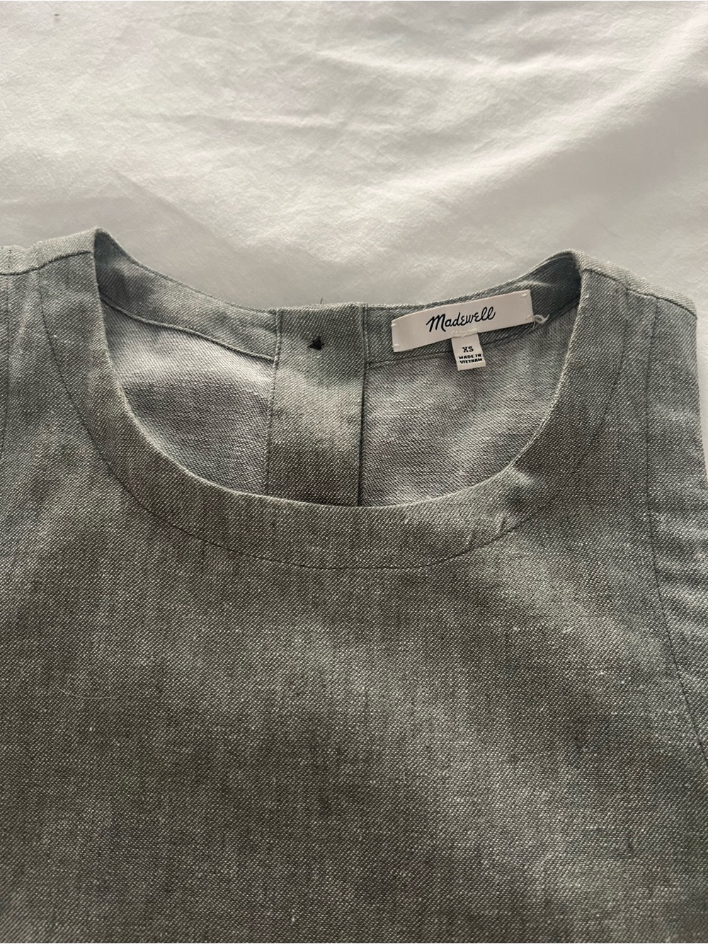 Madewell Gray Sleeveless Mini A-Line Dress - Picture 5 of 8